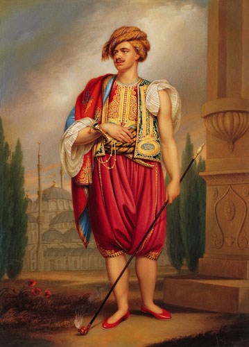 Portrait of Thomas Hope in Oriental dress. Portrait by William Beechey