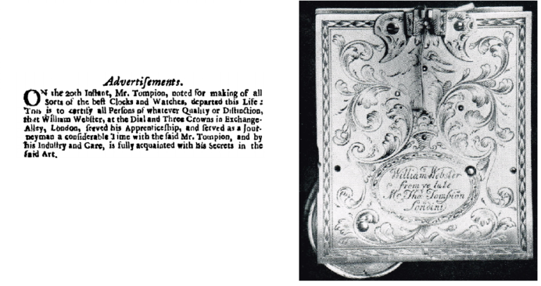 Advertisement from The London Gazette