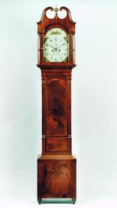 A Mahogany longcase Clock by Aaron Brokaw, circa 1830-40. Raffety Ltd