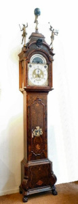 An unusual 18th century Dutch musical longcase clock by Allin Walker. Raffety Ltd.