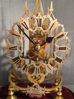 Detail of Skeleton Clock by Benson, late 19th Century. Raffety Clocks