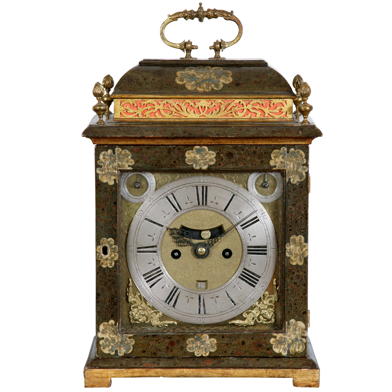 Lacquer Bracket Clock by Simon du Charmes. Circa 1695. Raffety Ltd.