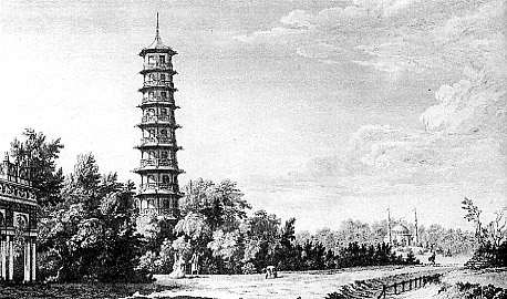 The Chines Pagoda at Kew. After a Drawing by William Chambers