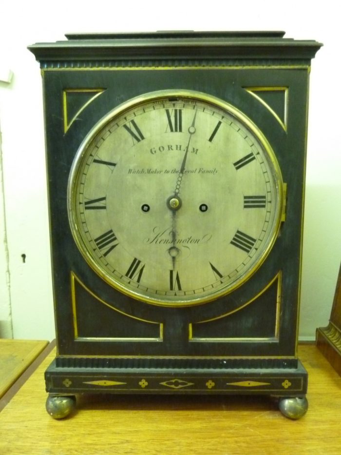 Clock by James Gorham, purchased by William IV. The Royal Collection, item no. 30149. Copyright HM The Queen.