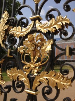The Elegant Gilded Iron Gates at Kensington Palace Today. photo by Tara Draper-Stumm