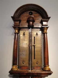 Detail of Register Plate, Stick Barometer by John Patrick, London,