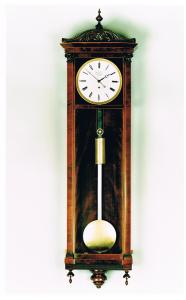 An Austrian regulator timepiece with mahogany case by Brutmann in Wien. Circa 1850. Raffety Ltd
