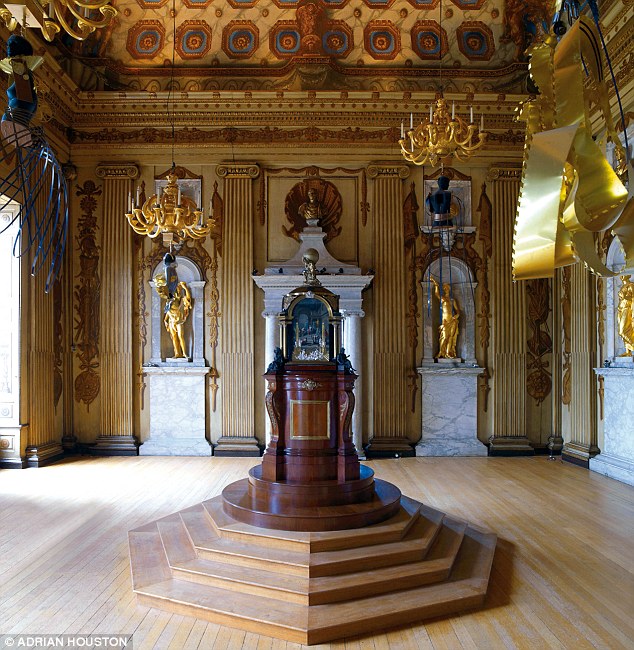 The Musical Clock in the Cupola Room.