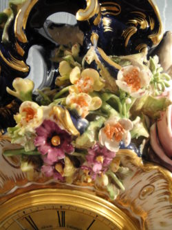 Detail of flowers on the clock by Adam Thomson,
