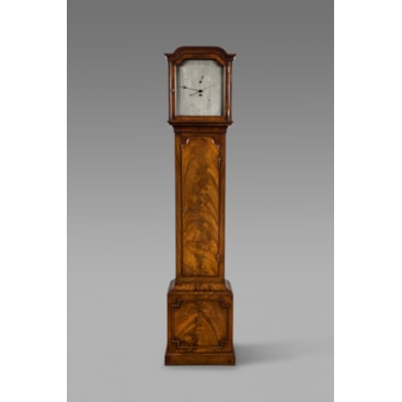 ANTIQUE REGENCY YEAR CALENDAR MAHOGANY LONGCASE CLOCK BY JOHN MILLER OF BEDFORD