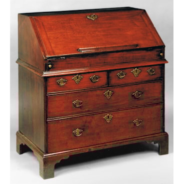 18TH CENTURY ANTIQUE ENGLISH GEORGE II VIRGINIA WALNUT BUREAU